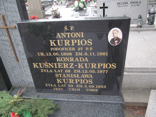 Konrada Kuśnierz Kurpios Częstochowa Kule - Grobonet - Wyszukiwarka osób pochowanych