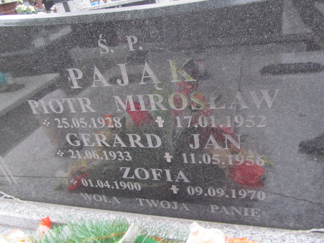 Zofia Pająk 1900 Częstochowa Kule - Grobonet - Wyszukiwarka osób pochowanych