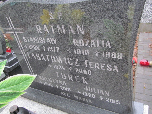 Teresa Lasatowicz 1933 Częstochowa Kule - Grobonet - Wyszukiwarka osób pochowanych