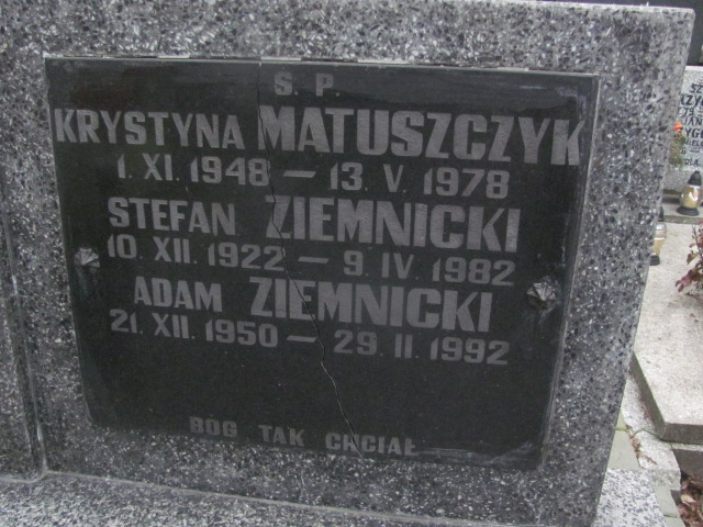 Adam Ziemnicki 1950 Częstochowa Kule - Grobonet - Wyszukiwarka osób pochowanych