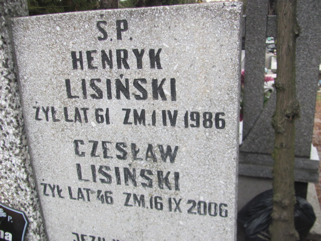 Henryk Lisiński Częstochowa Kule - Grobonet - Wyszukiwarka osób pochowanych