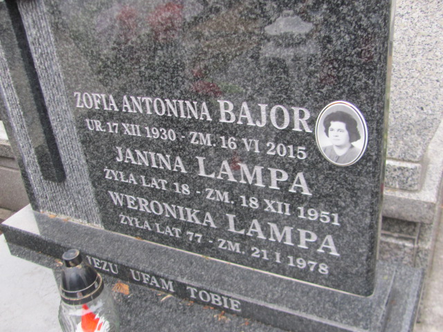 Zofia Antonina Bajor 1930 Częstochowa Kule - Grobonet - Wyszukiwarka osób pochowanych
