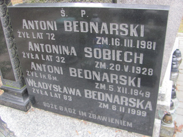 Władysława Bednarska Częstochowa Kule - Grobonet - Wyszukiwarka osób pochowanych