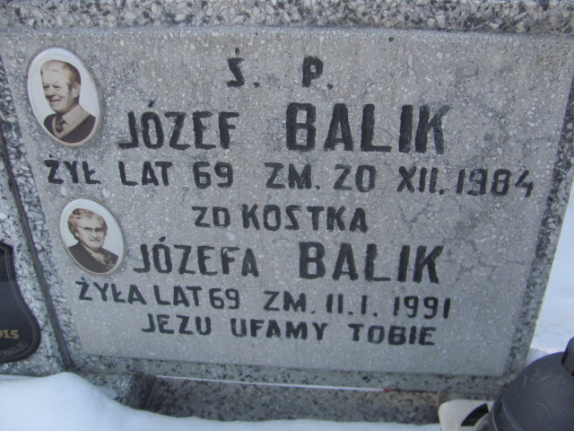 Józef Balik Częstochowa Kule - Grobonet - Wyszukiwarka osób pochowanych