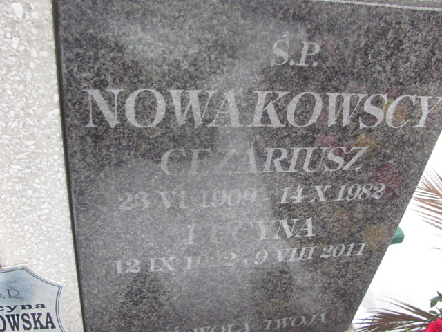 Lucyna Nowakowska 1922 Częstochowa Kule - Grobonet - Wyszukiwarka osób pochowanych