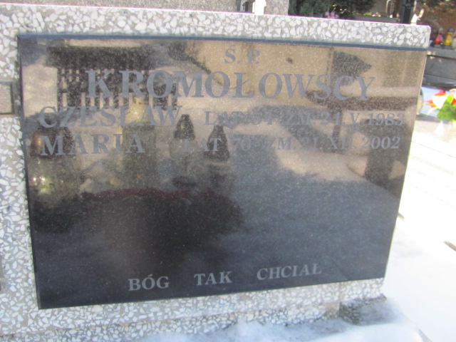 Maria Kromołowska Częstochowa Kule - Grobonet - Wyszukiwarka osób pochowanych