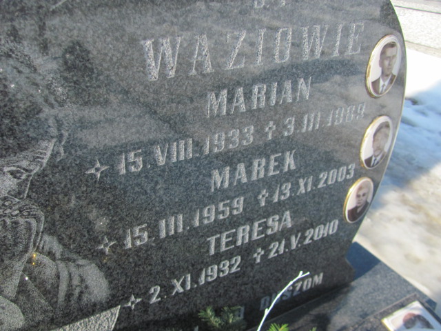 Marian Wazia 1933 Częstochowa Kule - Grobonet - Wyszukiwarka osób pochowanych