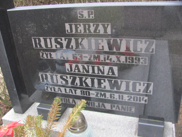 Janina Ruszkiewicz Częstochowa Kule - Grobonet - Wyszukiwarka osób pochowanych