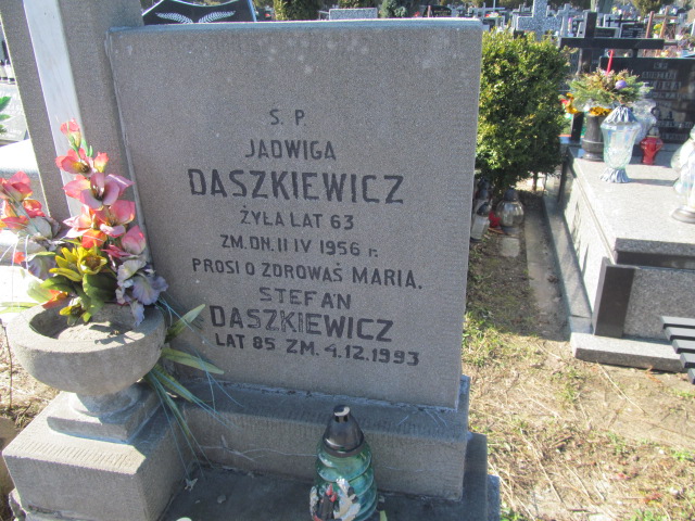 Jadwiga Daszkiewicz Częstochowa Kule - Grobonet - Wyszukiwarka osób pochowanych