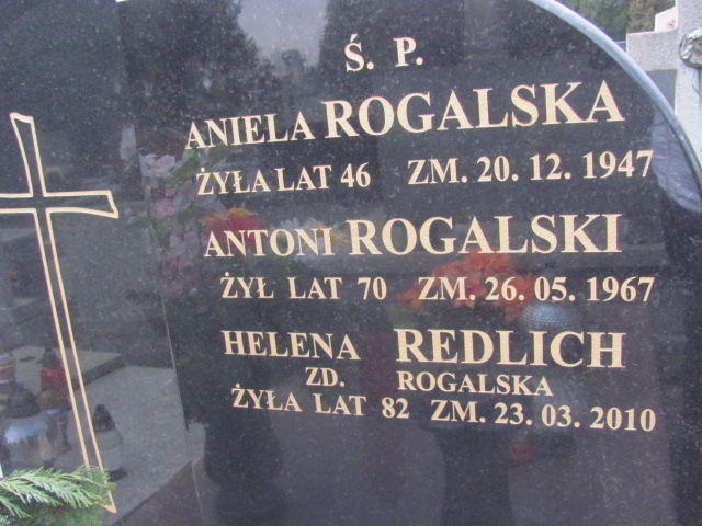 Aniela Rogalska Częstochowa Kule - Grobonet - Wyszukiwarka osób pochowanych