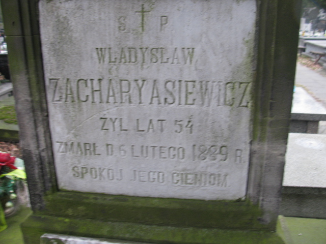 Władysław Zacharyasiewicz Częstochowa Kule - Grobonet - Wyszukiwarka osób pochowanych