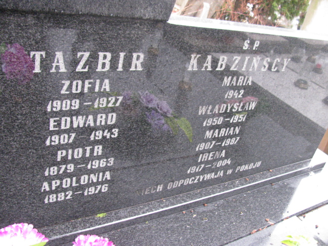 Julian Kabziński 1946 Częstochowa Kule - Grobonet - Wyszukiwarka osób pochowanych