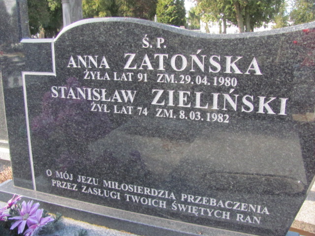 Anna Zatońska Częstochowa Kule - Grobonet - Wyszukiwarka osób pochowanych