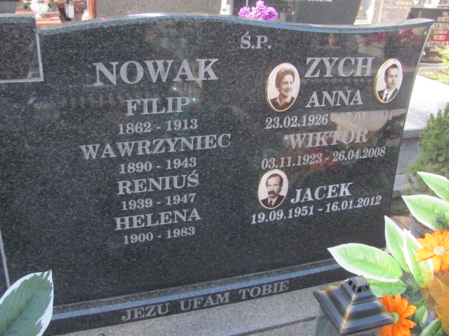 Anna Zych 1926 Częstochowa Kule - Grobonet - Wyszukiwarka osób pochowanych