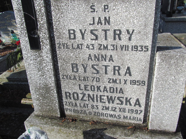 Anna Bystra Częstochowa Kule - Grobonet - Wyszukiwarka osób pochowanych