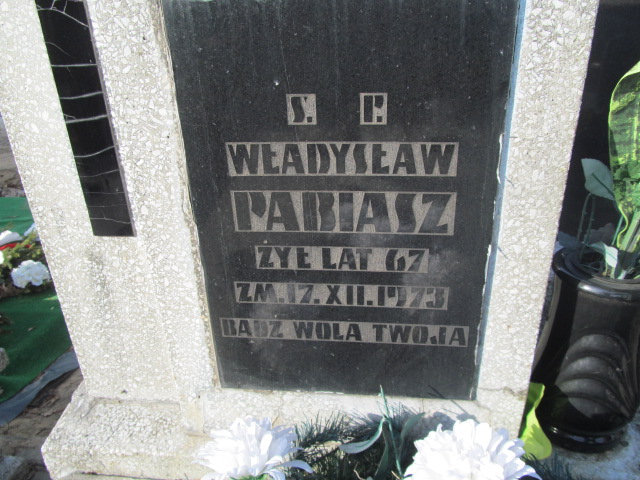 Władysław Pabiasz Częstochowa Kule - Grobonet - Wyszukiwarka osób pochowanych