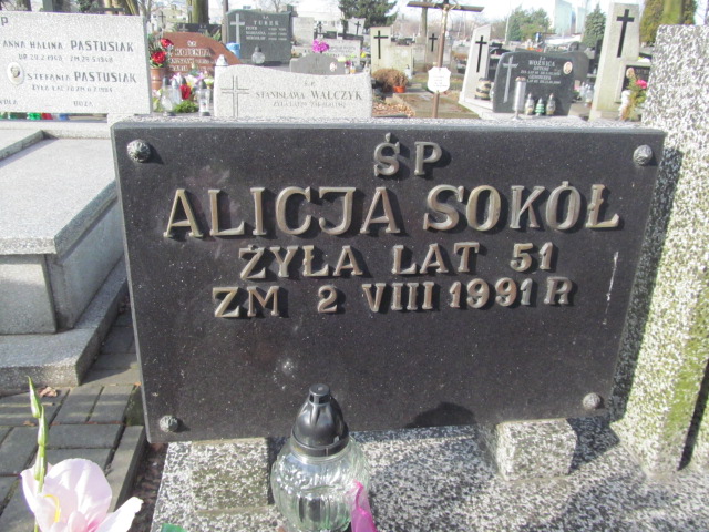 Alicja Sokół Częstochowa Kule - Grobonet - Wyszukiwarka osób pochowanych
