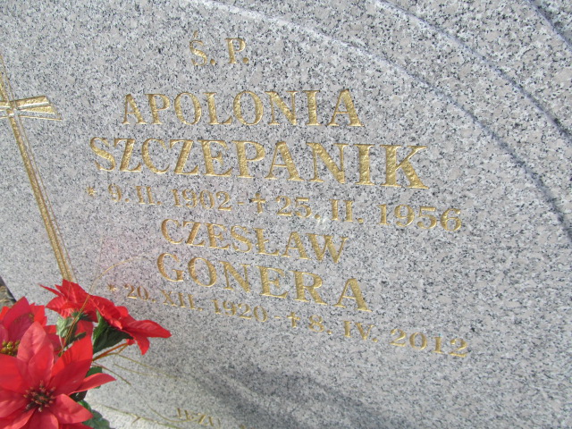 Czesław Gonera 1920 Częstochowa Kule - Grobonet - Wyszukiwarka osób pochowanych