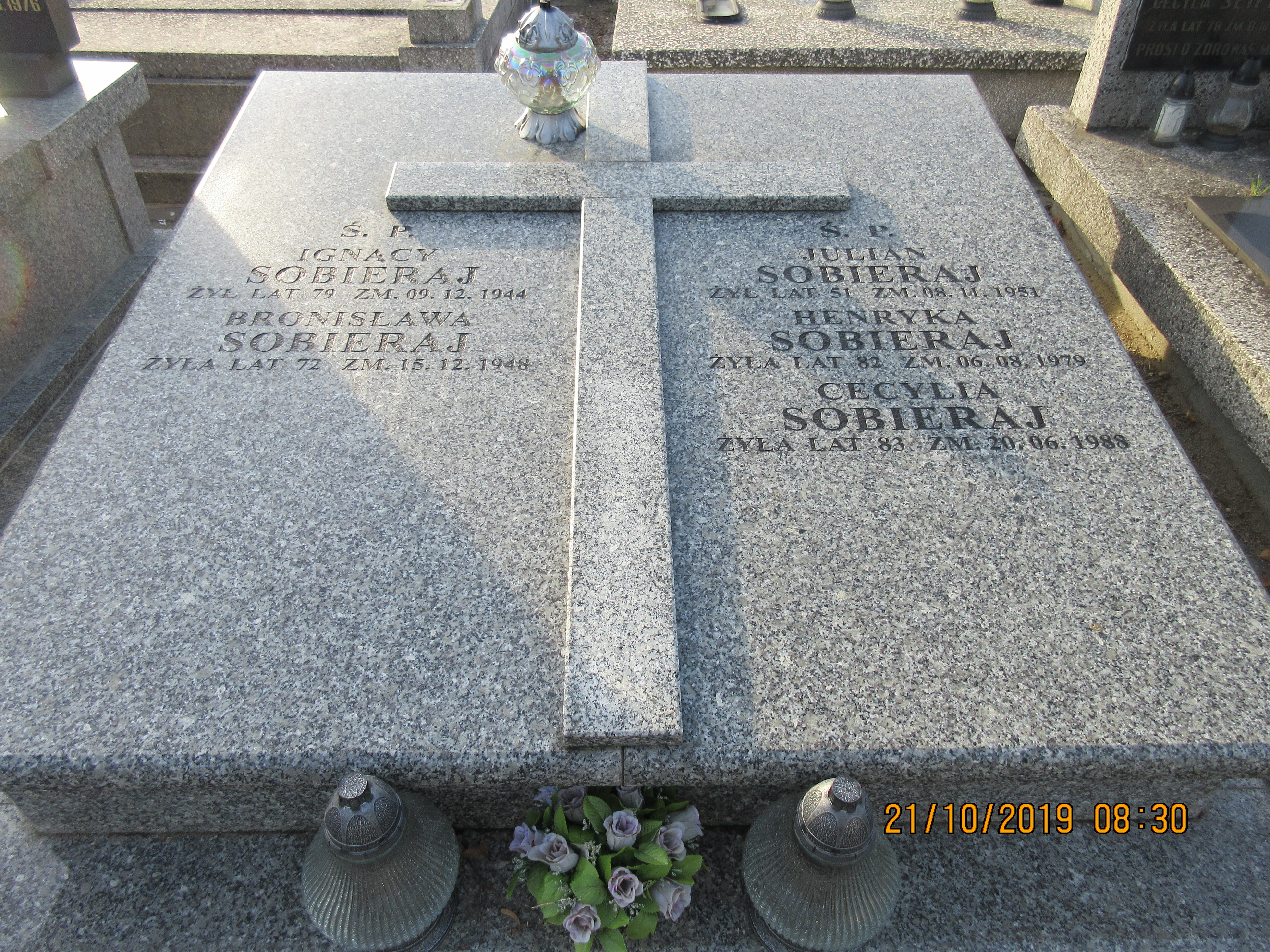 Bronisława Sobieraj Częstochowa Kule - Grobonet - Wyszukiwarka osób pochowanych