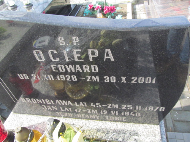 Edward Ociepa 1928 Częstochowa Kule - Grobonet - Wyszukiwarka osób pochowanych