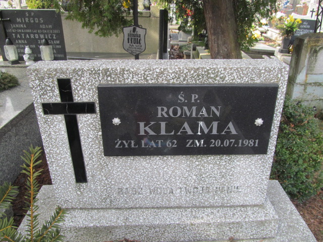 Roman Klama Częstochowa Kule - Grobonet - Wyszukiwarka osób pochowanych