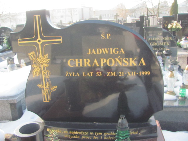 Jadwiga Chrapońska Częstochowa Kule - Grobonet - Wyszukiwarka osób pochowanych