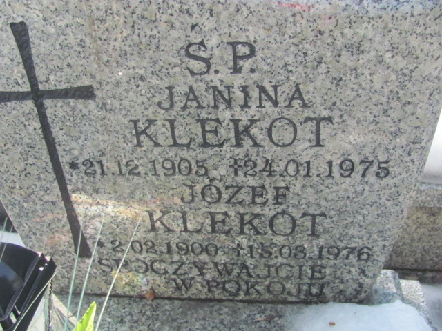 Janina Klekot 1905 Częstochowa Kule - Grobonet - Wyszukiwarka osób pochowanych