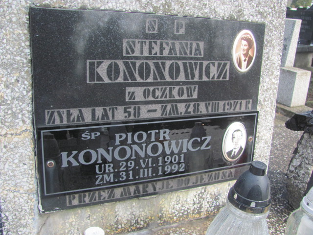 Piotr Kononowicz 1901 Częstochowa Kule - Grobonet - Wyszukiwarka osób pochowanych