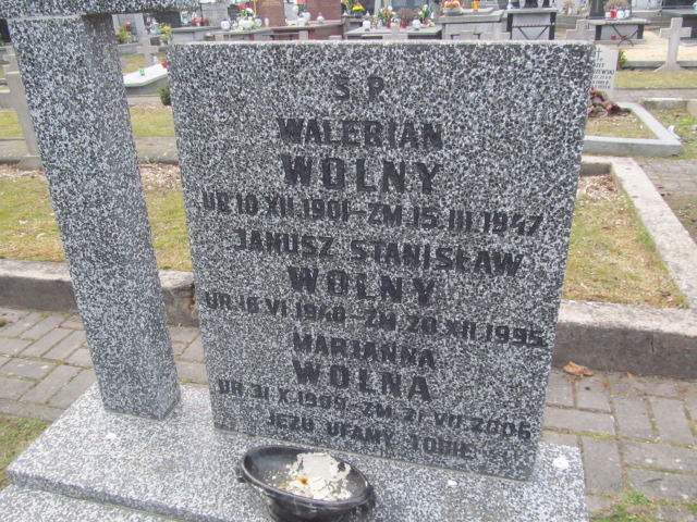 Janusz Stanisław Wolny 1948 Częstochowa Kule - Grobonet - Wyszukiwarka osób pochowanych