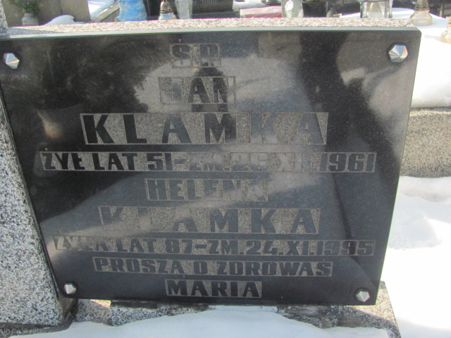 Helena Klamka Częstochowa Kule - Grobonet - Wyszukiwarka osób pochowanych