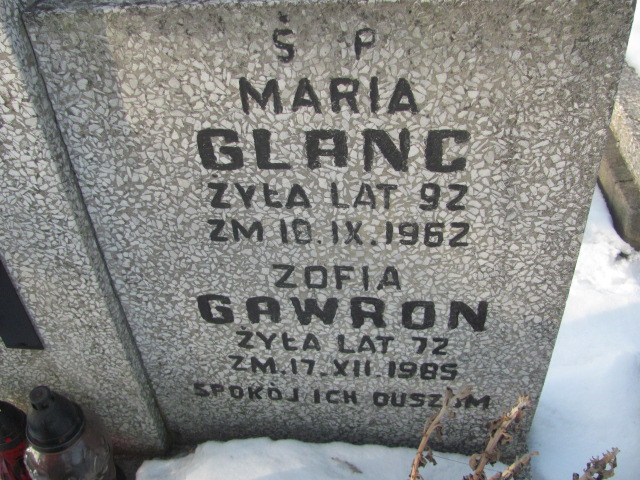 Zofia Gawron Częstochowa Kule - Grobonet - Wyszukiwarka osób pochowanych