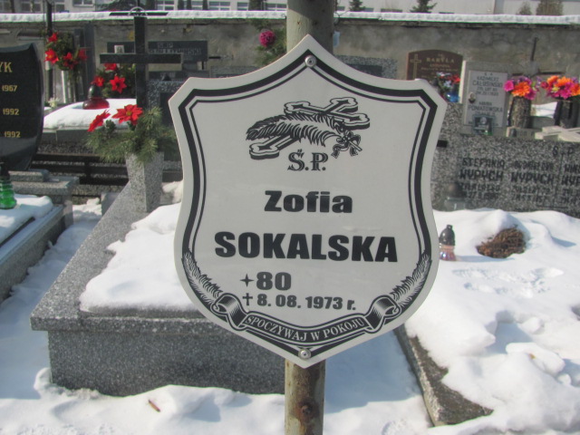 Zofia Sokalska Częstochowa Kule - Grobonet - Wyszukiwarka osób pochowanych