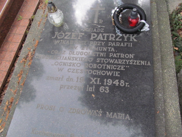 Józef Patrzyk Częstochowa Kule - Grobonet - Wyszukiwarka osób pochowanych
