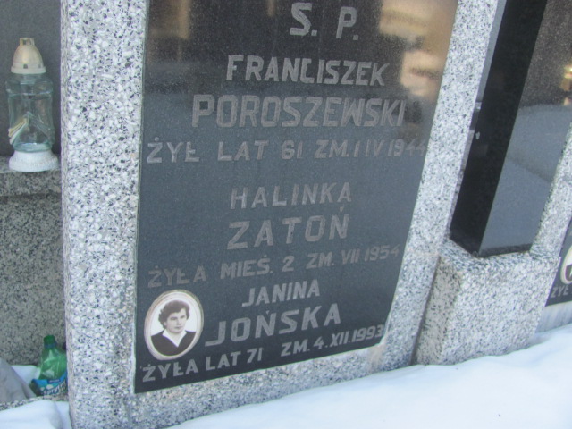 Franciszka Poroszewska Częstochowa Kule - Grobonet - Wyszukiwarka osób pochowanych