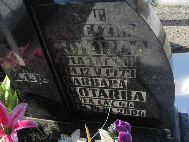Barbara Kotarba Częstochowa Kule - Grobonet - Wyszukiwarka osób pochowanych