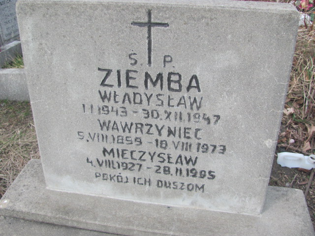 Wawrzyniec Ziemba 1899 Częstochowa Kule - Grobonet - Wyszukiwarka osób pochowanych