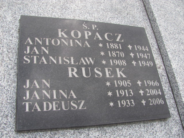 Tadeusz Rusek 1932 Częstochowa Kule - Grobonet - Wyszukiwarka osób pochowanych