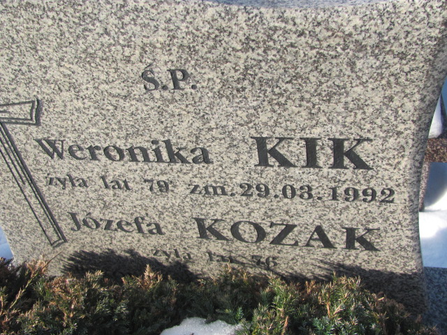 Weronika Kik Częstochowa Kule - Grobonet - Wyszukiwarka osób pochowanych