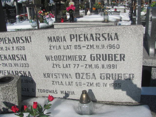 Krystyna Ozga Gruber Częstochowa Kule - Grobonet - Wyszukiwarka osób pochowanych