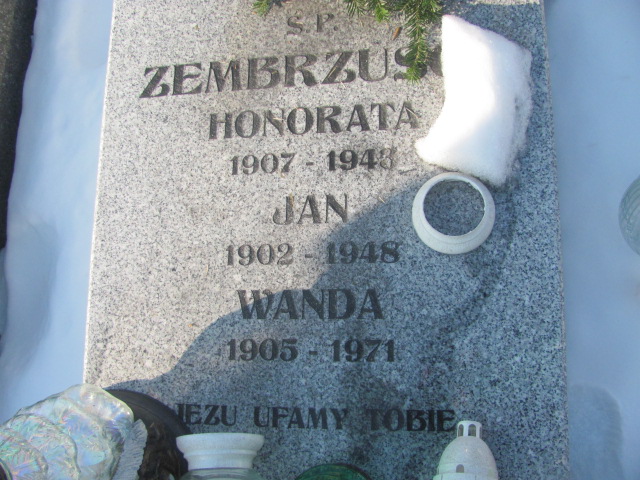 Wanda Zembrzuska 1904 Częstochowa Kule - Grobonet - Wyszukiwarka osób pochowanych