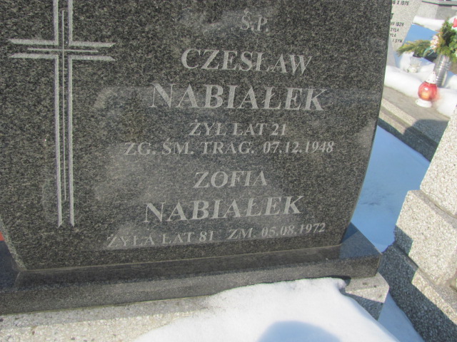 Zofia Nabiałek Częstochowa Kule - Grobonet - Wyszukiwarka osób pochowanych