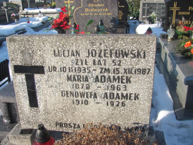 Lucjan Józefowski 1935 Częstochowa Kule - Grobonet - Wyszukiwarka osób pochowanych