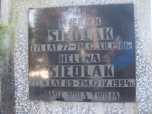 Henryk Siedlak Częstochowa Kule - Grobonet - Wyszukiwarka osób pochowanych