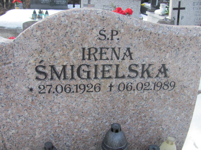 Irena Śmigielska 1926 Częstochowa Kule - Grobonet - Wyszukiwarka osób pochowanych