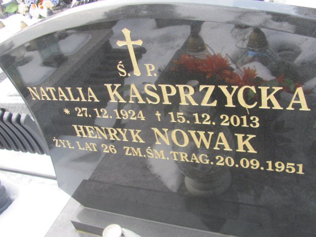 Natalia Kasprzycka 1924 Częstochowa Kule - Grobonet - Wyszukiwarka osób pochowanych