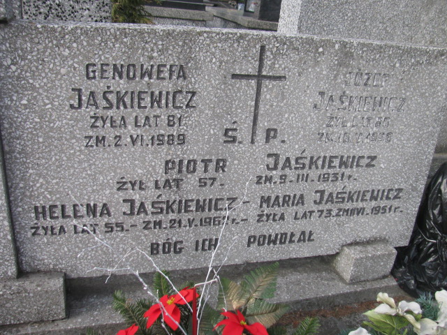 Józef Jaśkiewicz Częstochowa Kule - Grobonet - Wyszukiwarka osób pochowanych