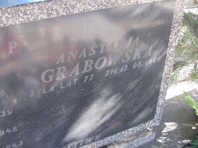 Anastazja Grabowska Częstochowa Kule - Grobonet - Wyszukiwarka osób pochowanych
