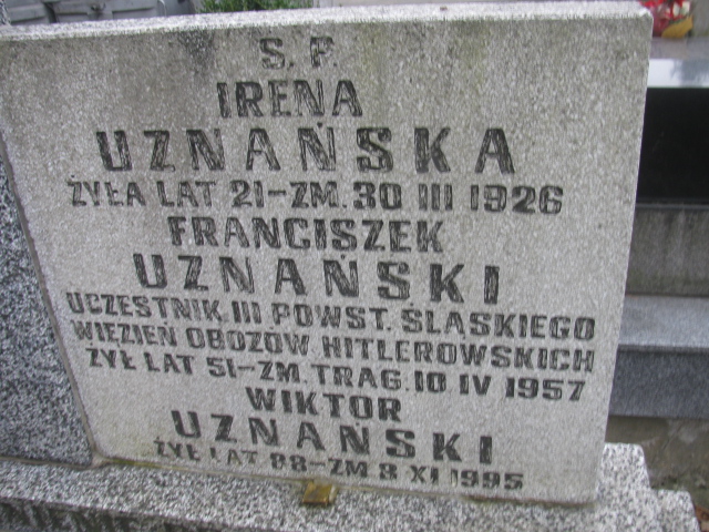 Wiktor Uznański Częstochowa Kule - Grobonet - Wyszukiwarka osób pochowanych