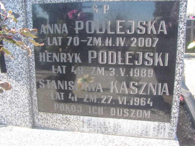 Anna Podlejska  Częstochowa Kule - Grobonet - Wyszukiwarka osób pochowanych