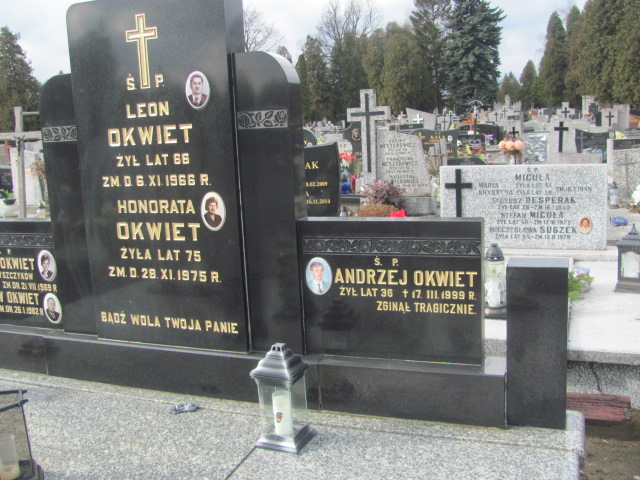 Andrzej Okwiet Częstochowa Kule - Grobonet - Wyszukiwarka osób pochowanych